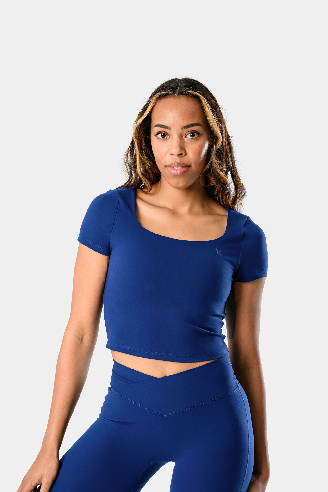 Lila Short Sleeve Top - Royal Blue