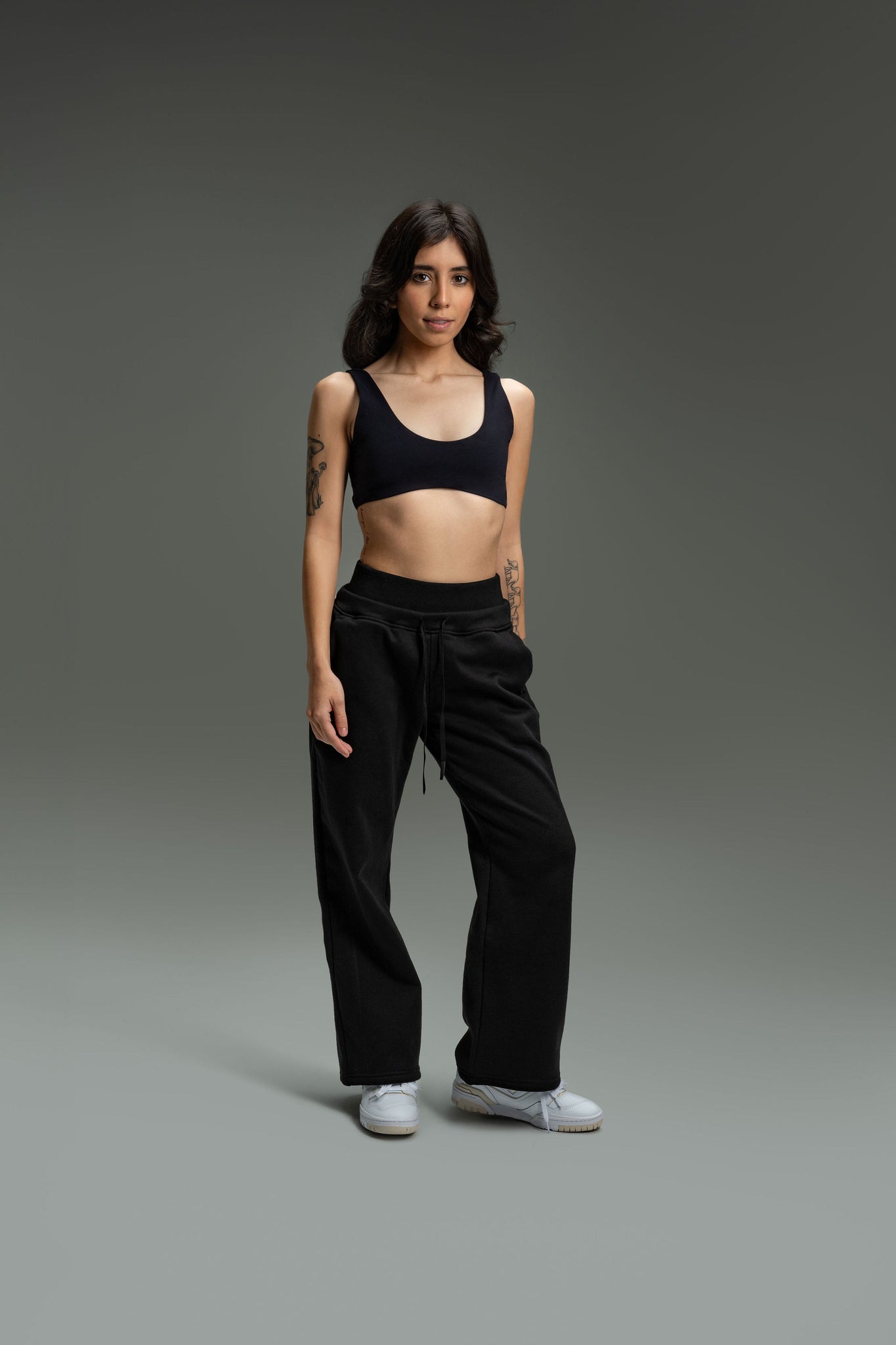 CozyTec Wide Leg Sweatpants 30"  - Black