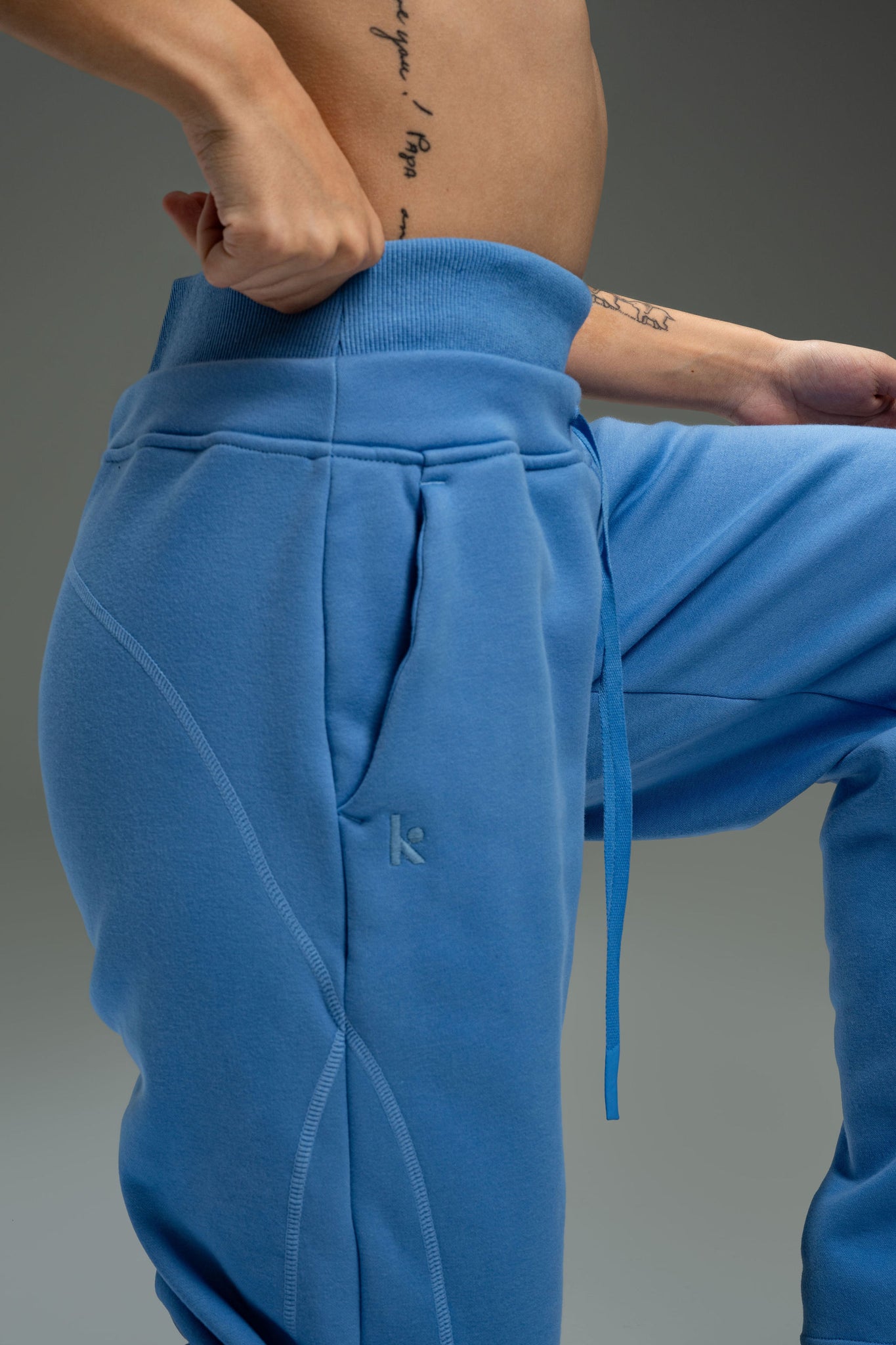 CozyTec Wide Leg Sweatpants 30" - Powder Blue