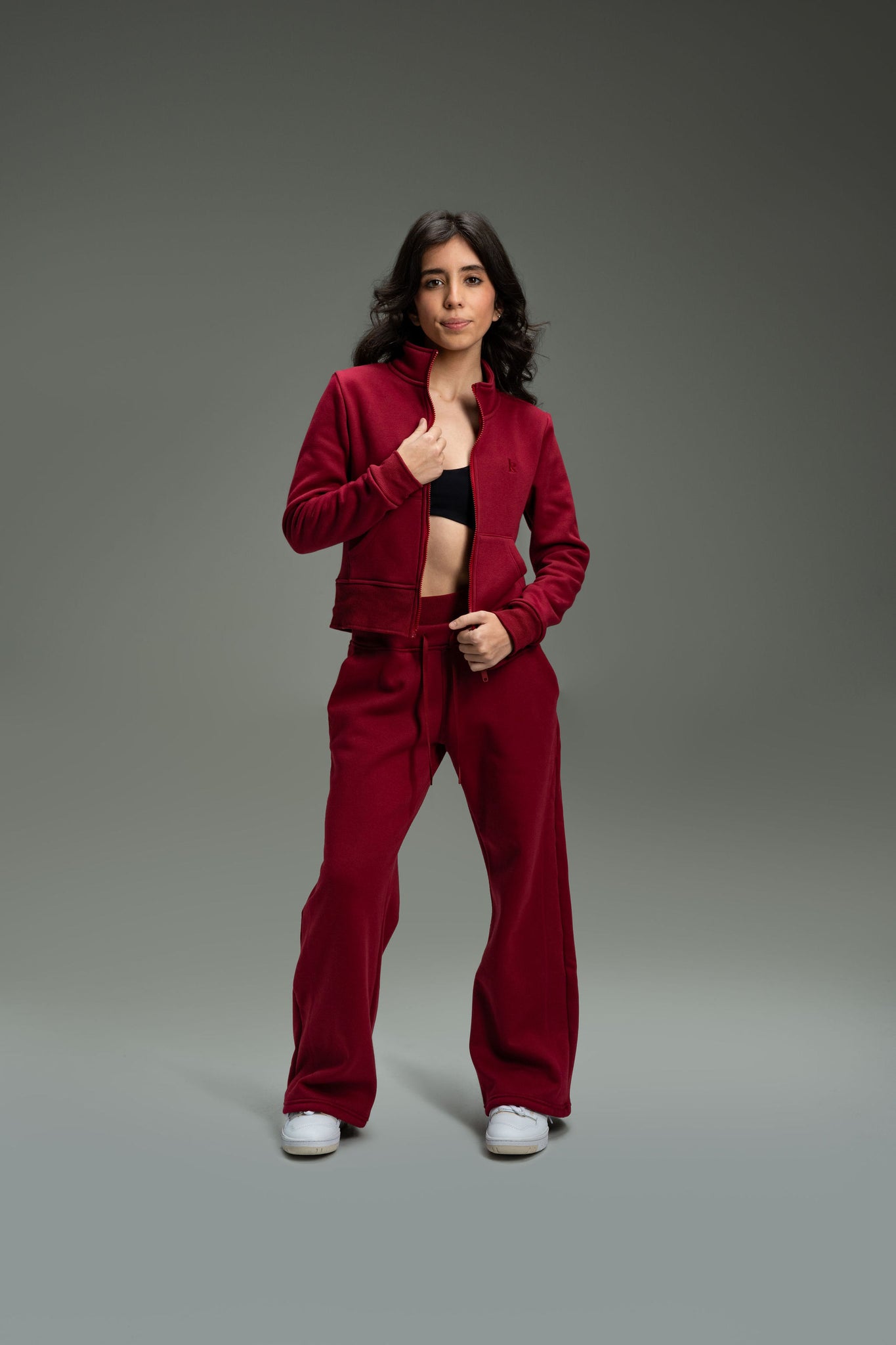 CozyTec Wide Leg Sweatpants 30" - Cherrywood