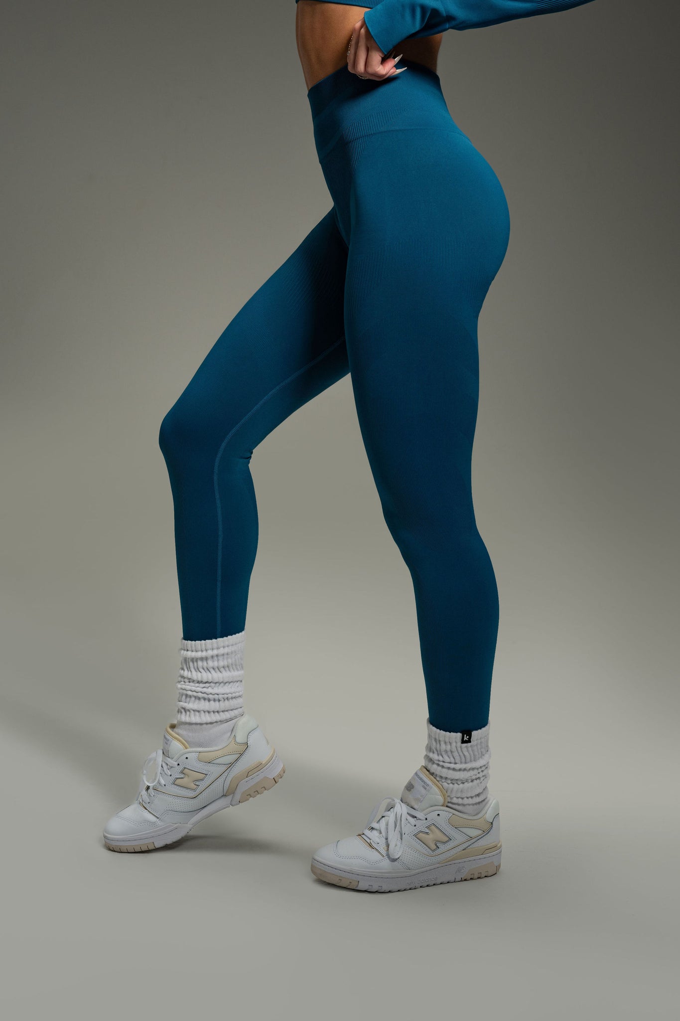 Electra Seamless Long Leggings - Moroccan Blue