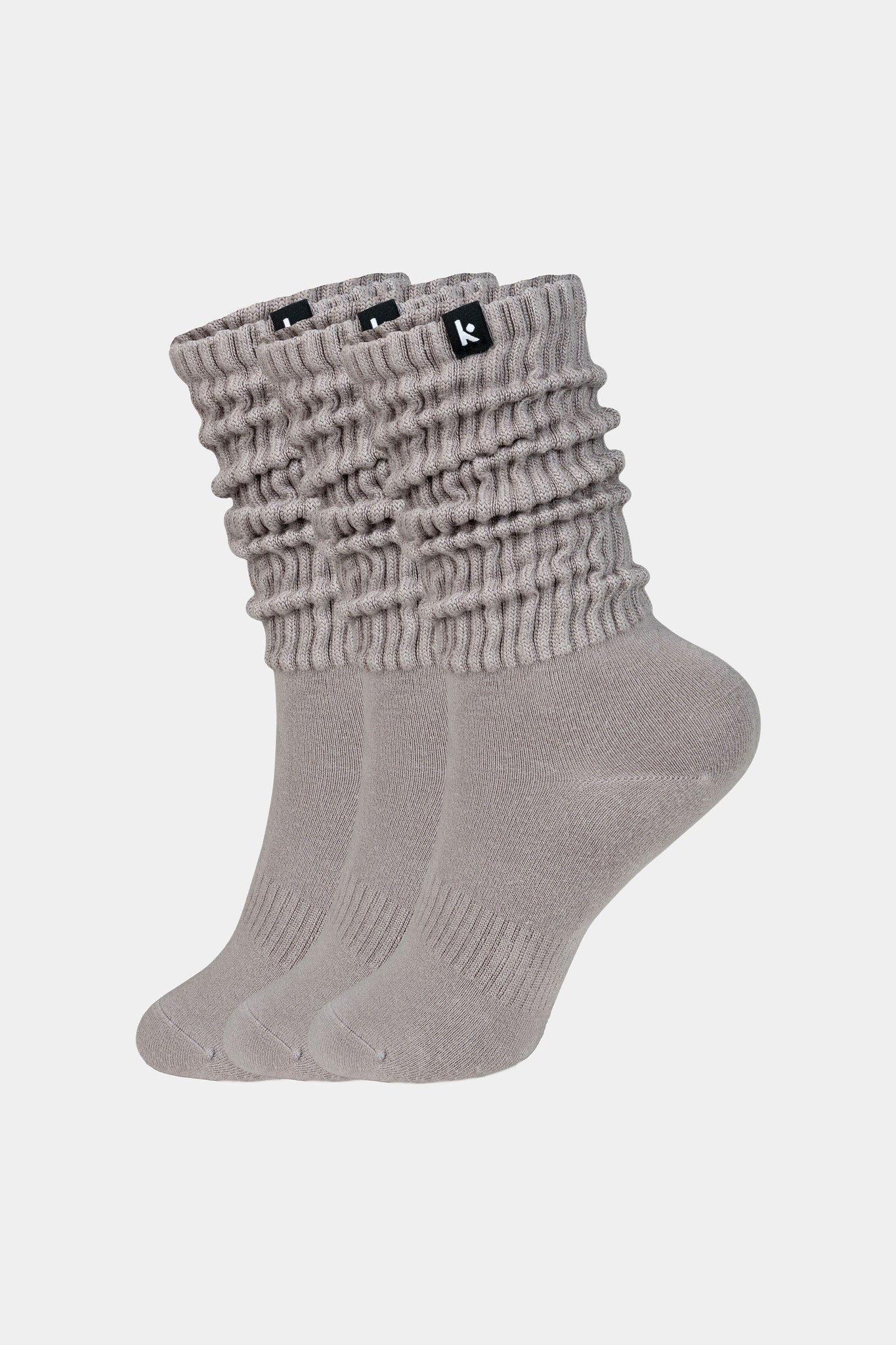 3-Pair Pack Cozy Scrunch Socks - Porpoise