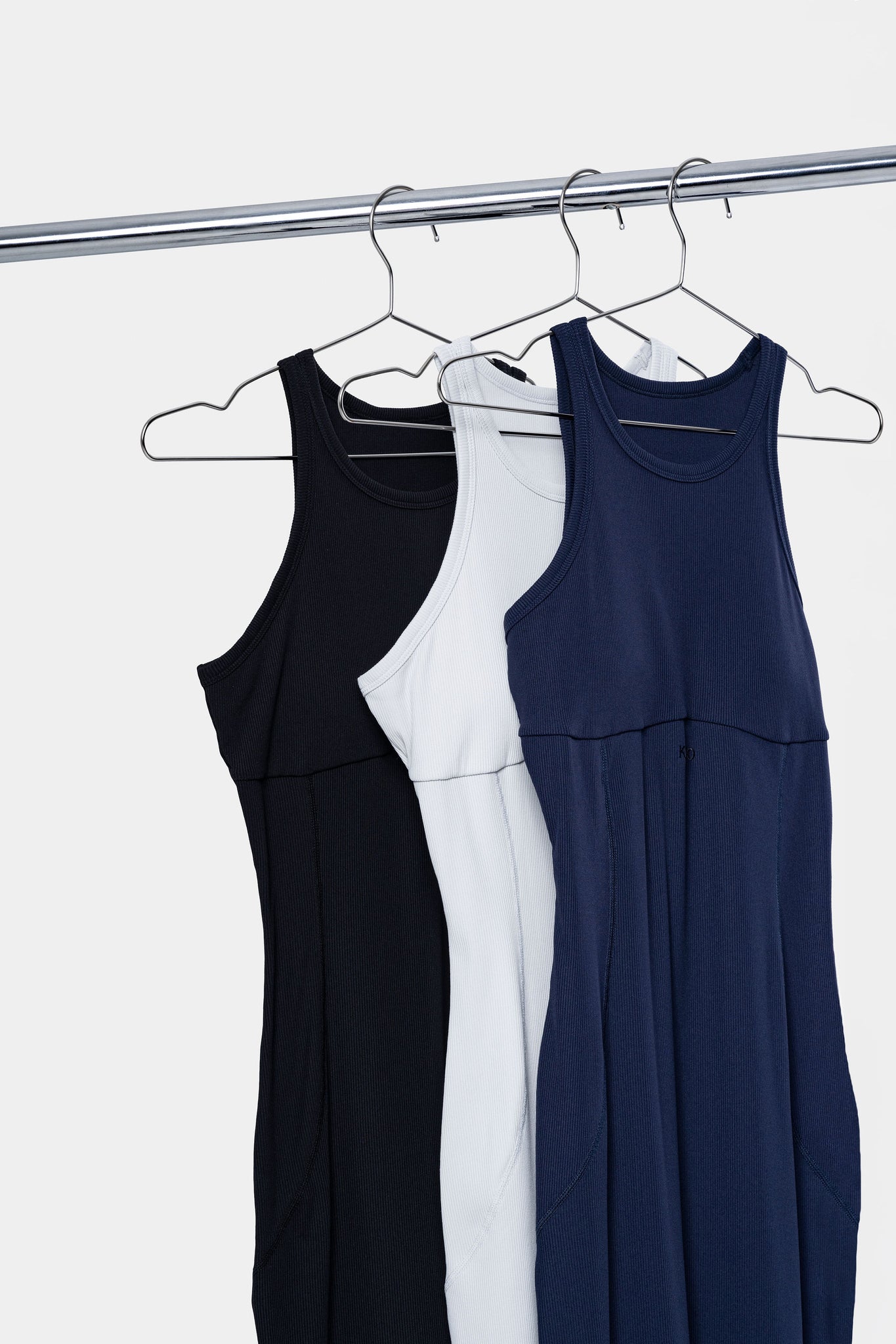 Rib Maxi Tank Dress - Navy Blue