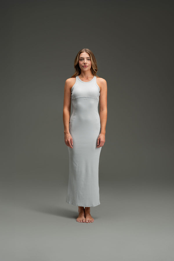 Rib Maxi Tank Dress - Heather Grey