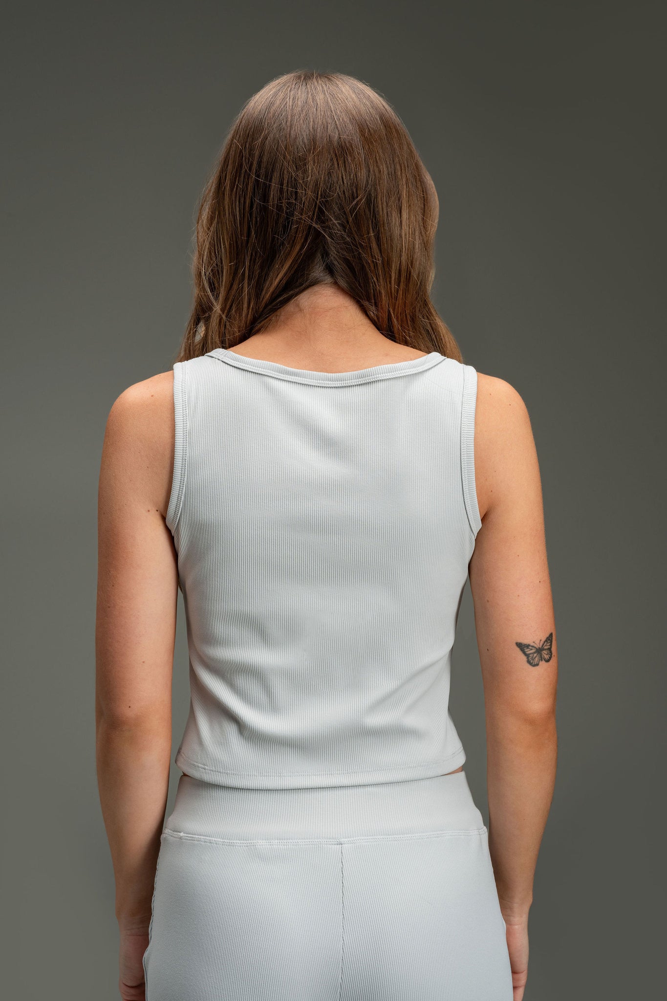 Essential Ribbed Tank Top - Heather Grey