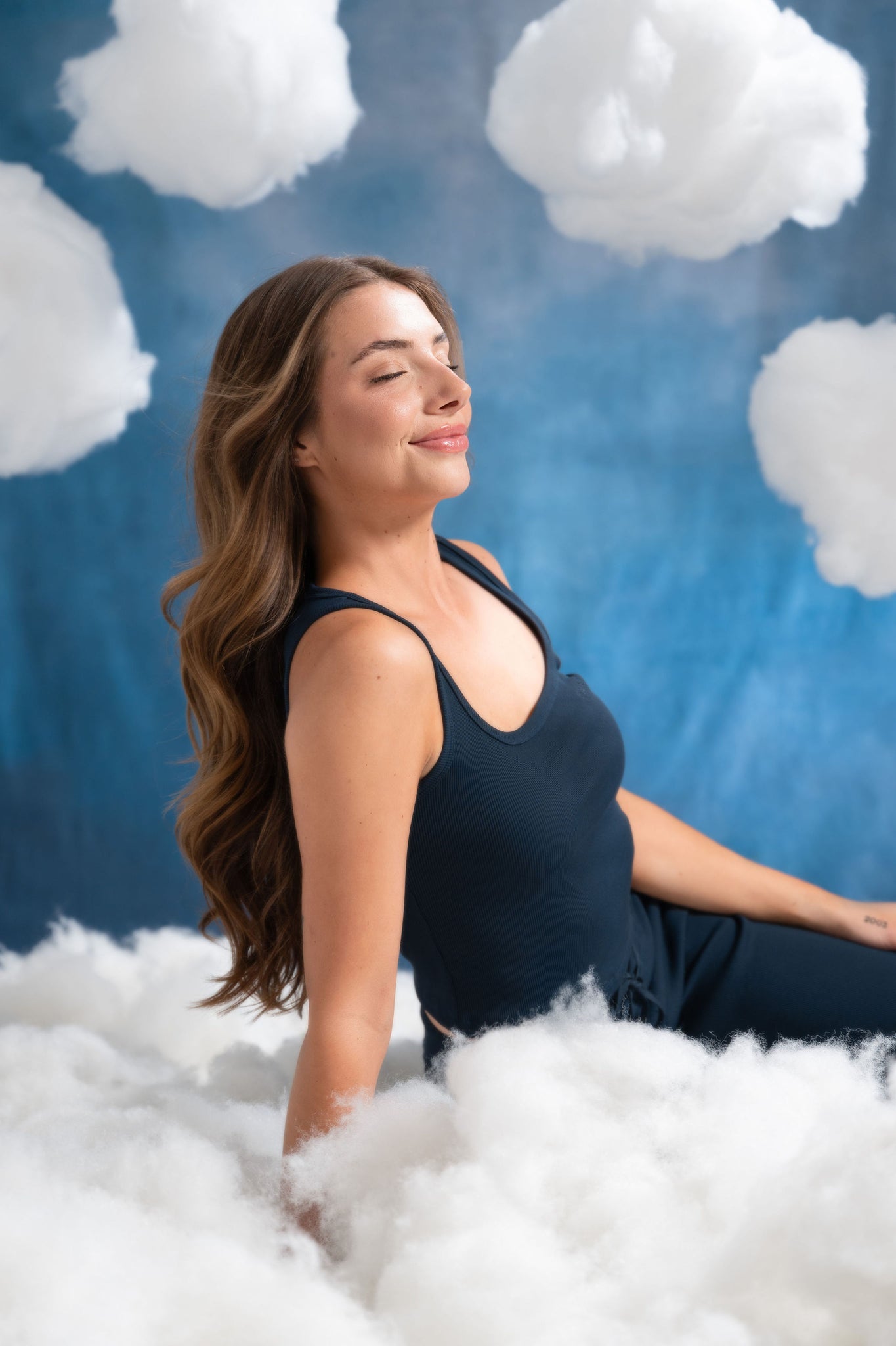 Essential Ribbed Tank Top - Navy Blue